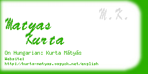 matyas kurta business card