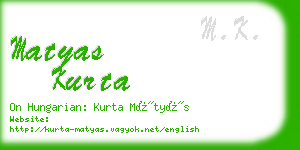 matyas kurta business card